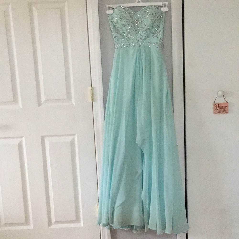 Strapless prom dress